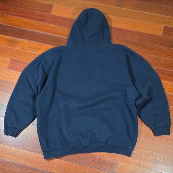 Vintage Y2K Top Heavy Embroidered Tribal Dragon Hoodie Mens Medium - Picture 7 of 11